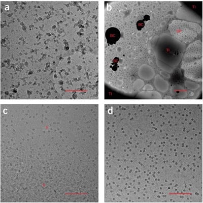 Sample cryo-EM images of poor quality