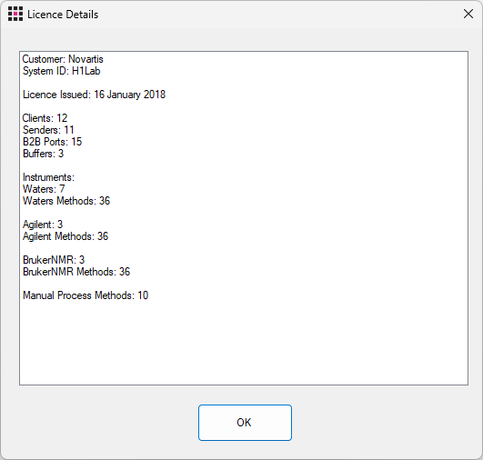 License screenshot