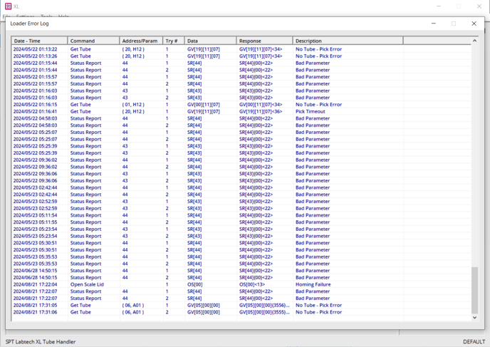 Loader Error Log