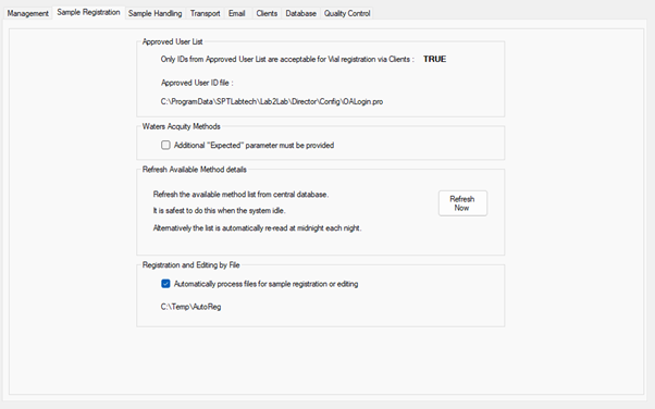 Sample registration settings-1