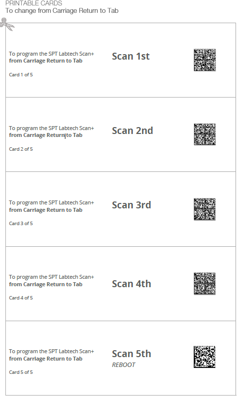 Scan+ printable cards