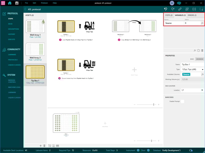 design variables ATL