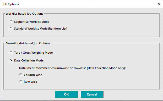 job option data collection
