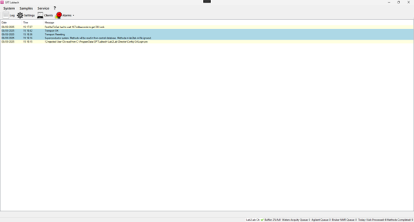 log screenshot