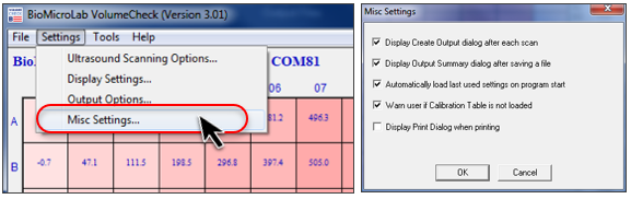 Advanced operations - Miscellaneous Settings