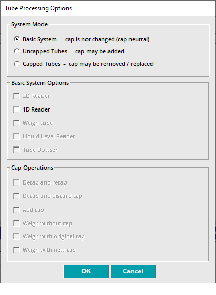 tube processing options