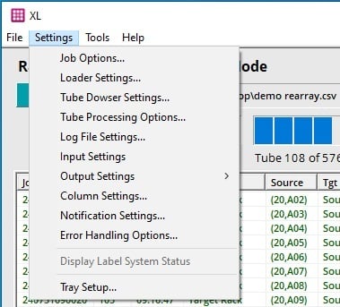 work list settings